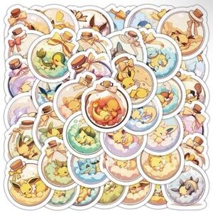 50pcs Pokemon Stickers Psyduck Collection